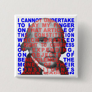 James Madison-Zitat-Knopf Button
