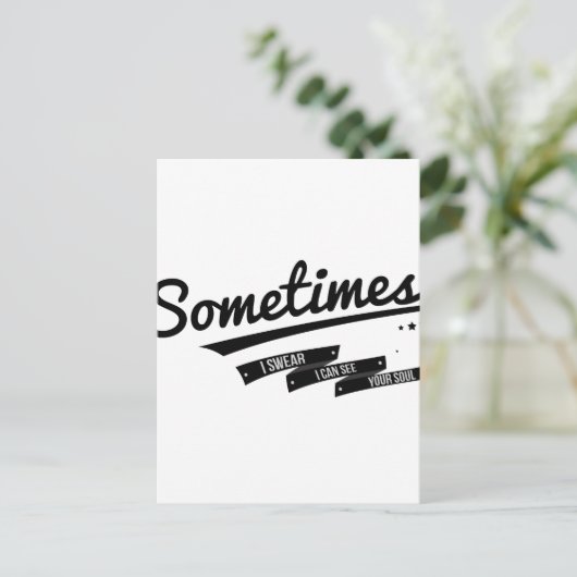 James - Manchmal Texte Retro Inspiriert Postkarte (Stehend Vorderseite)