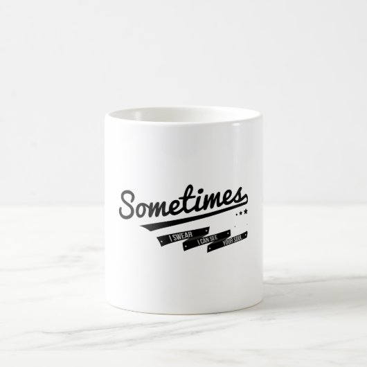 James - manchmal Texte-Retro inspiriertes Kaffeetasse (Mittel)