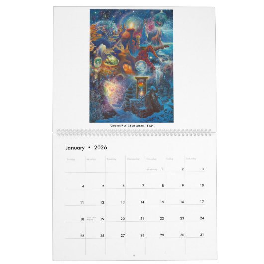 James McCarthy-Surrealismus und die Landschaft Kalender (Jan 2026)