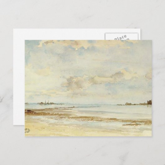 James McNeill Whistler: Hinweis in Blau und Opal Postkarte (Vorne/Hinten)