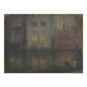 James McNeill Whistler - Nocturne - Black and Red Fotodruck