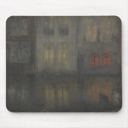 James McNeill Whistler - Nocturne - Black and Red Mousepad (Vorne)