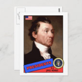 James Monroe Baseball Card Postkarte (Vorne/Hinten)