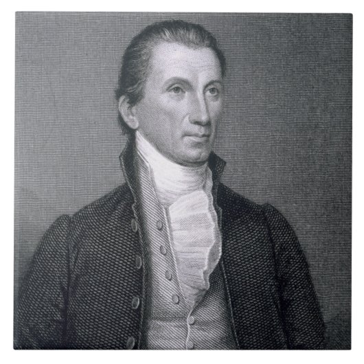 James Monroe, graviert durch Asher Brown Durand Fliese (Vorderseite)
