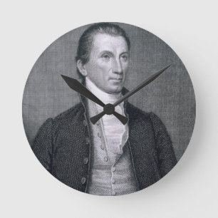 James Monroe, graviert von Asher Brown Durand (179 Runde Wanduhr