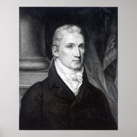 James Monroe, graviert von Thomas Gimbrede Poster (Vorne)