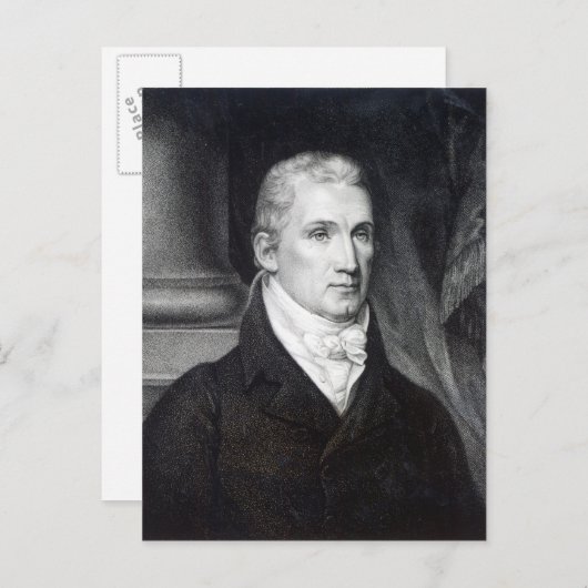 James Monroe, graviert von Thomas Gimbrede Postkarte (Vorne/Hinten)