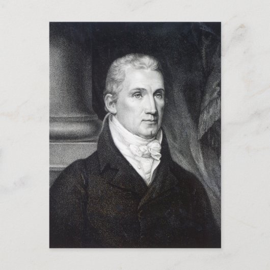 James Monroe, graviert von Thomas Gimbrede Postkarte (Vorderseite)