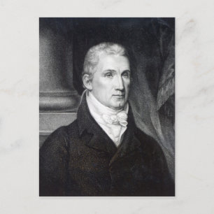 James Monroe, graviert von Thomas Gimbrede Postkarte