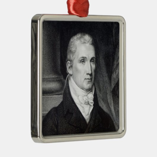 James Monroe, Gravur von Thomas Gimbrede Silbernes Ornament (Rechts)
