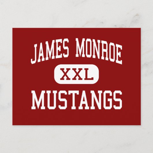James Monroe - Mustangs - Mittel - Eugene Oregon Postkarte (Vorderseite)