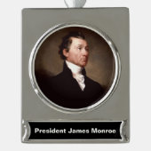 James Monroe Portrait, früherer amerikanischer Prä Banner-Ornament Silber (Vorderseite)