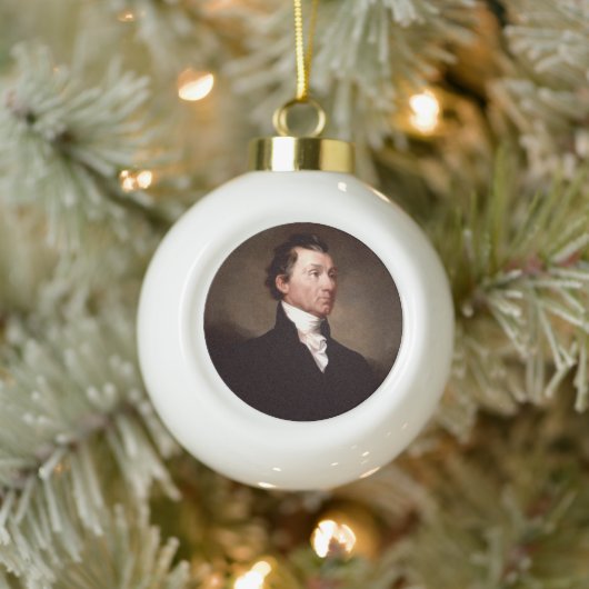 James Monroe Portrait, früherer amerikanischer Prä Keramik Kugel-Ornament (Baum)