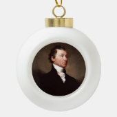 James Monroe Portrait, früherer amerikanischer Prä Keramik Kugel-Ornament (Vorderseite)