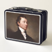 James Monroe Portrait, früherer amerikanischer Prä Metall Brotdose (Rückseite)