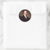 James Monroe Portrait von Samuel Morse Runder Aufkleber (Tasche)