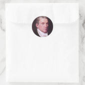 James Monroe Runder Aufkleber (Tasche)