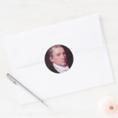 James Monroe Runder Aufkleber (Umschlag)