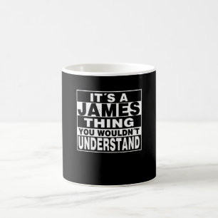 JAMES-Nachname Personalisiertes Geschenk Kaffeetasse