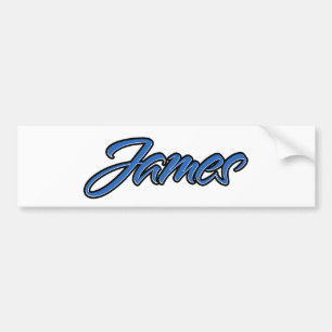 James Name blue Aufkleber Sticker Autoaufkleber
