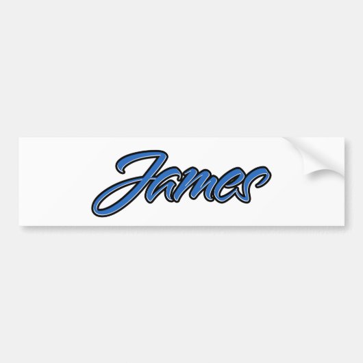 James Name blue Aufkleber Sticker Autoaufkleber (Vorne)