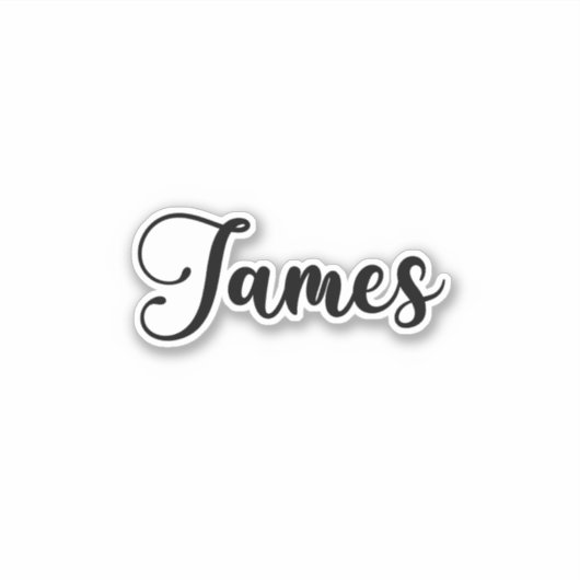 James Name - Handgeschriebene Kalligrafie Aufkleber (Vorderseite)