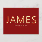 James Name in Glows Neon Lights Postkarte (Vorderseite)