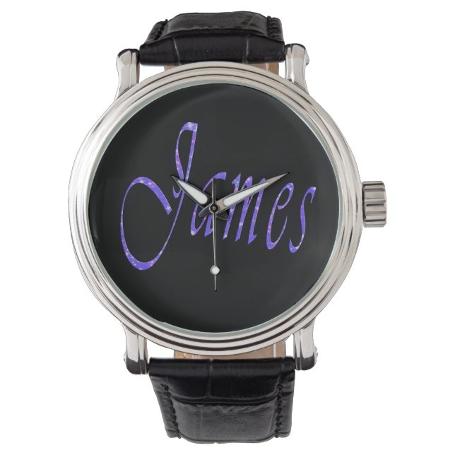 James, Name, Logo, Armbanduhr (Vorderseite)