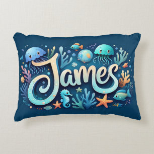 James Name Ocean Thema Dekorative Sea Life Dekokissen