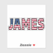 James Name Vorname USA Sticker Stickerset (Blatt)
