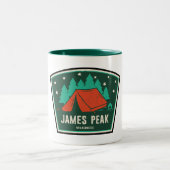 James Peak Wilderness Colorado Camping Zweifarbige Tasse (Mittel)
