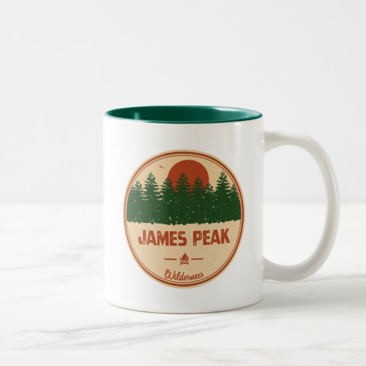 James Peak Wilderness Colorado Zweifarbige Tasse (Rechts)