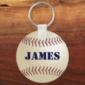 James Personalisiert Baseball Keychain Schlüsselanhänger (Vorderseite)