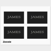 James Personalisiert Name Rechteckiger Aufkleber (Blatt)