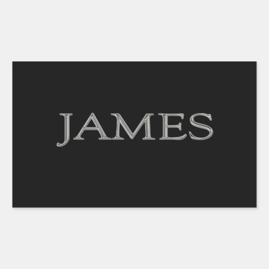 James Personalisiert Name Rechteckiger Aufkleber (Vorderseite)