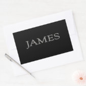 James Personalisiert Name Rechteckiger Aufkleber (Umschlag)