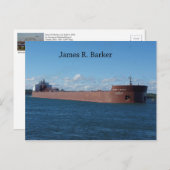 James R. Barker Postkarte (Vorne/Hinten)
