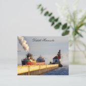 James R. Barker Ship and Lighthouse, Minnesota Postkarte (Stehend Vorderseite)