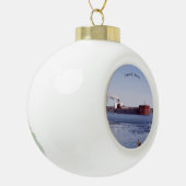 James R. Barkerball oder Schneeflocke Keramik Kugel-Ornament (Links)