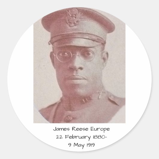 James Reese Europe Runder Aufkleber (Vorderseite)
