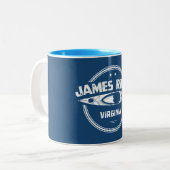 James River Virginia Kayaking Zweifarbige Tasse (Vorderseite Links)