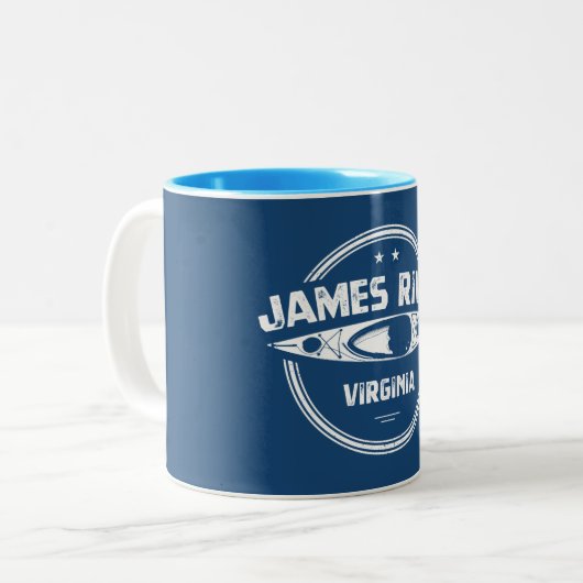 James River Virginia Kayaking Zweifarbige Tasse (Vorderseite Links)