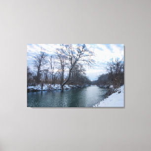 James River Winter Leinwanddruck