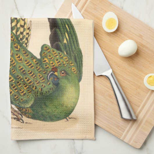 James Sowerby Ground Parrot, Psittacus terrestris Geschirrtuch (Viertel Falte)