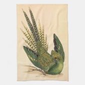 James Sowerby Ground Parrot, Psittacus terrestris Geschirrtuch (Vertikal)