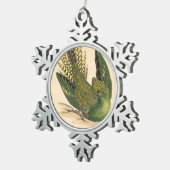 James Sowerby Ground Parrot, Psittacus terrestris Schneeflocken Zinn-Ornament (Rechts)