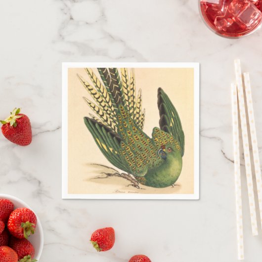 James Sowerby Ground Parrot, Psittacus terrestris Serviette (Beispiel)
