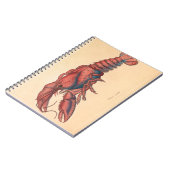 James Sowerby Serrated Lobster Notebook Notizblock (Linke Seite)