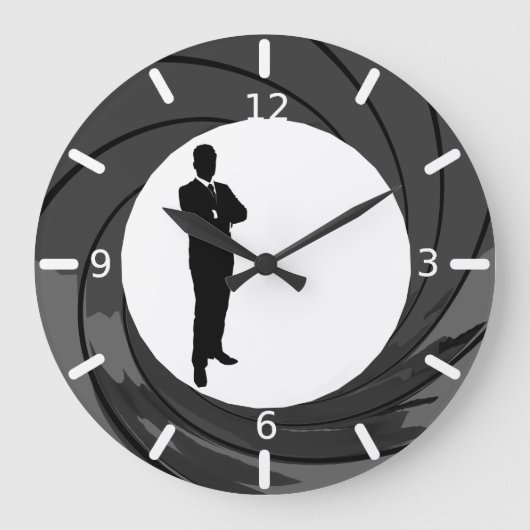 James Spy Große Wanduhr (Vorderseite)